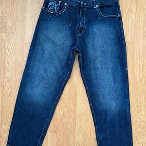 Vintage Y2K Knockout Baggy Wide Leg Denim Skater Jeans 42x32